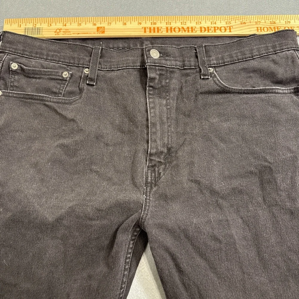 JEANS STRAIGHT Levi's 505 MENS 38X34 Regular Black Wash STRETCH